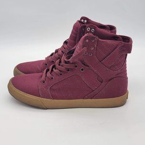SUPRA SKYTOP MAROON SIZE 11.5 WITH ORIGINAL BOX